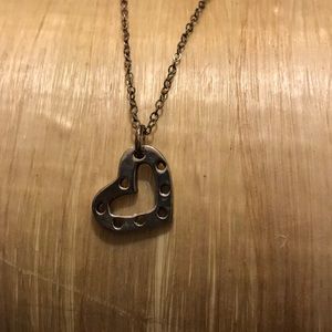 Recycled Sterling Silver heart necklace.